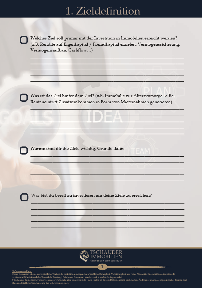 Checkliste Wohnungskauf Ziele_02